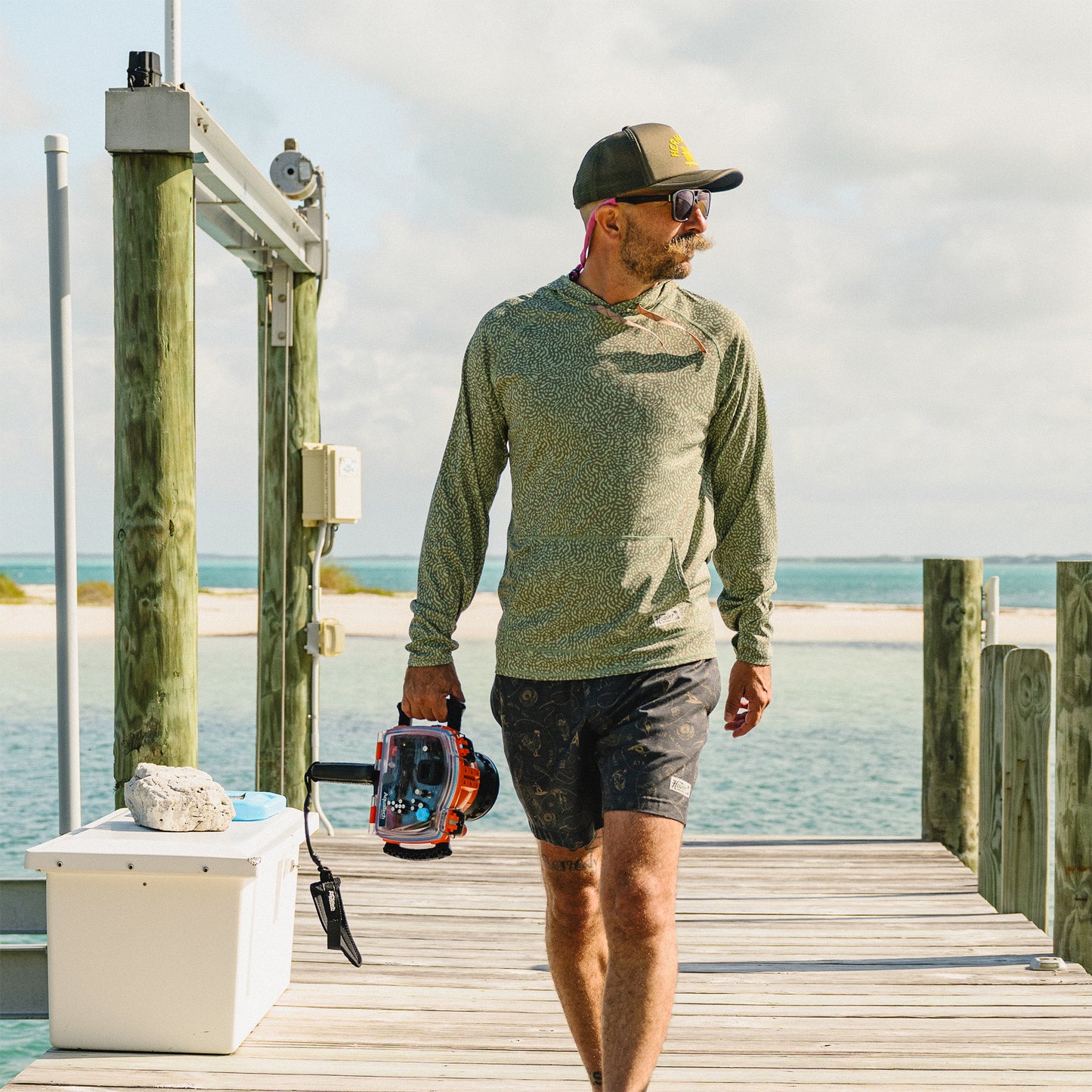 Loggerhead Hoodie- Pond Patterns/Mermaid