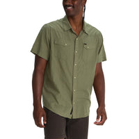 H Bar B Snapshirt- Eyelet Stripe/Cadet