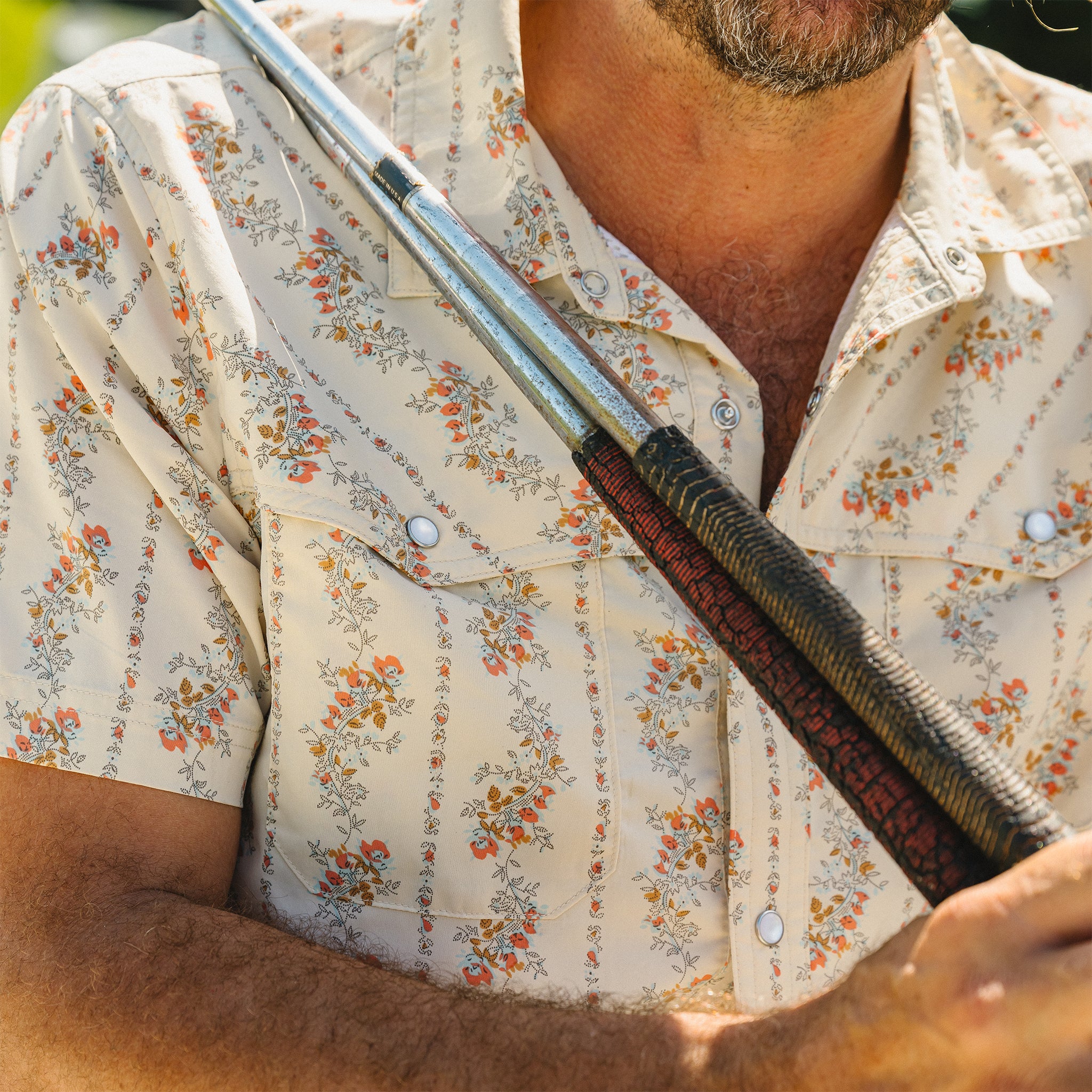 Open Country Tech Shirt- Grandpa's Curtains/Natural – Lone Star