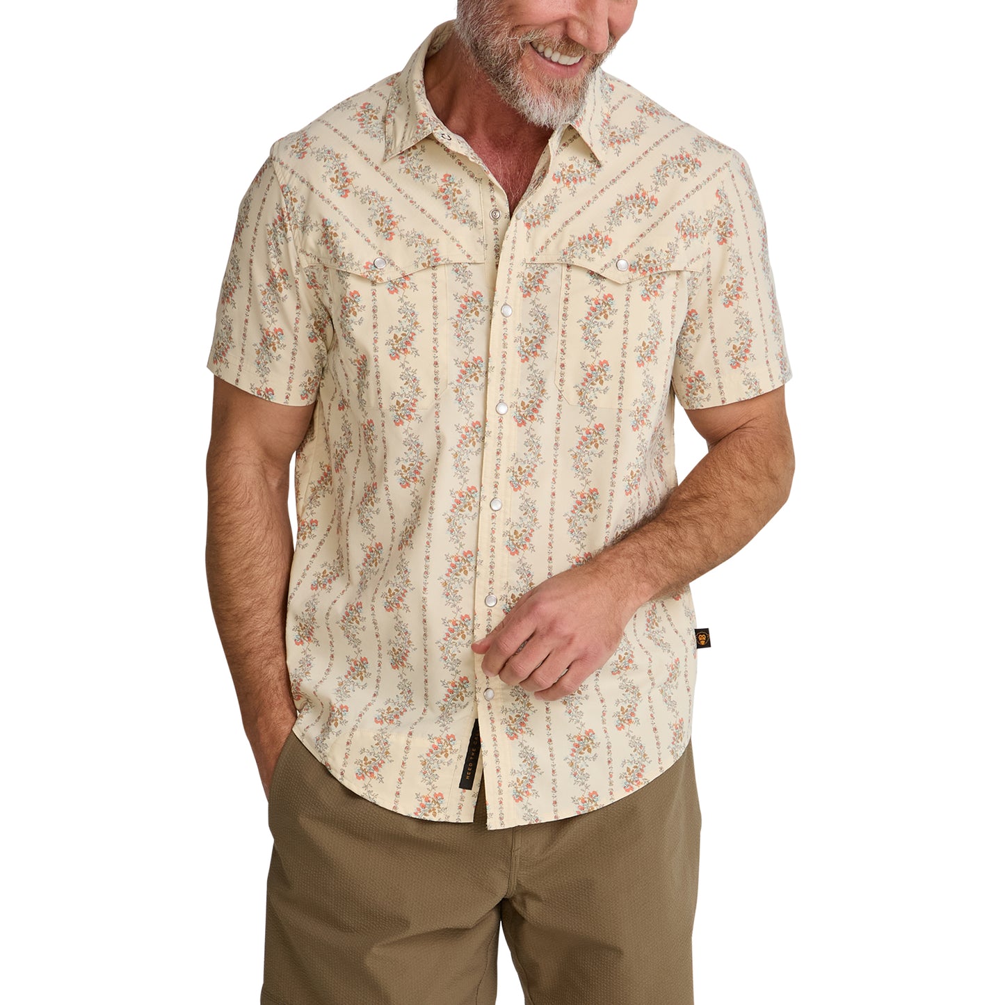 Open Country Tech Shirt- Grandpa's Curtains/Natural