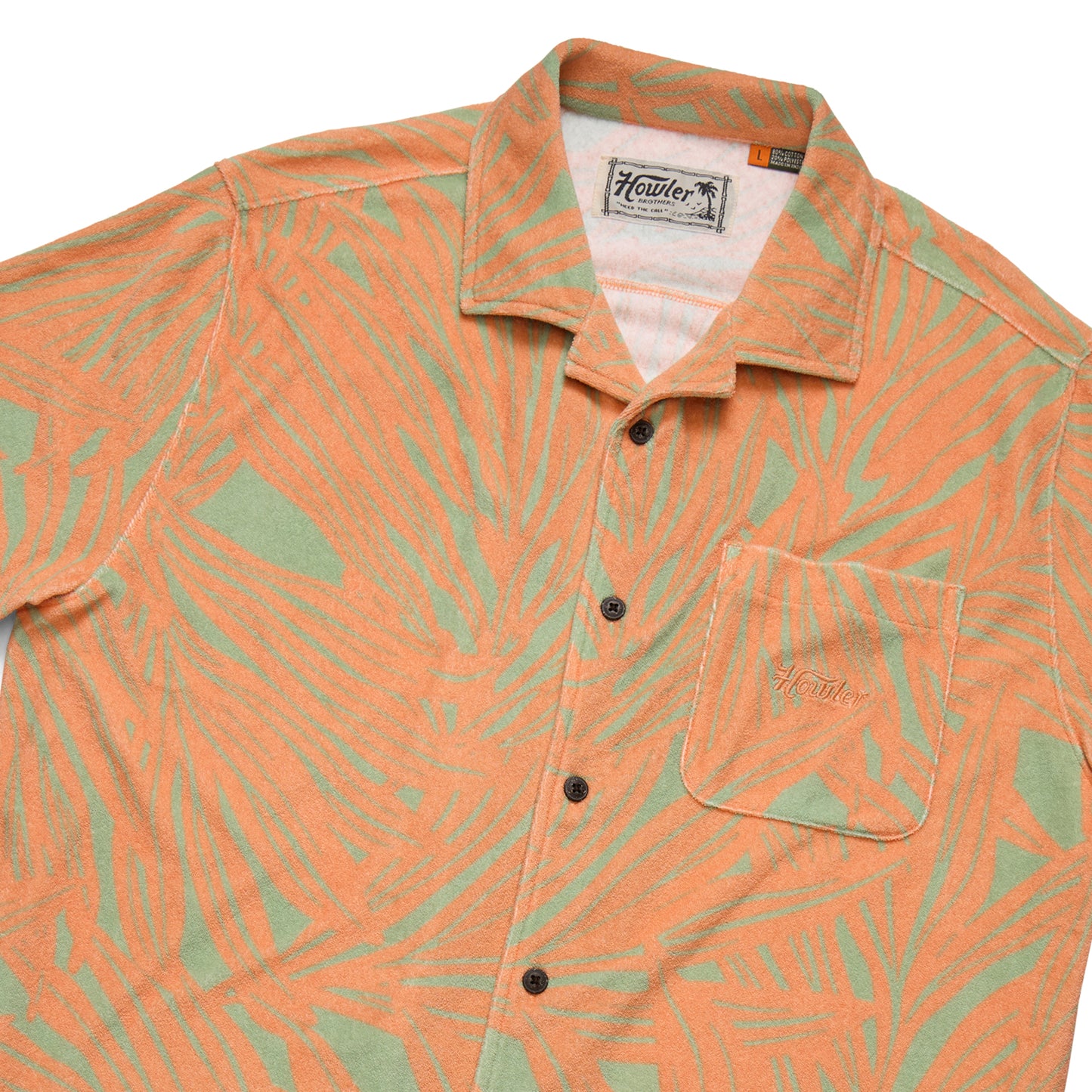 Palapa Terry Shirt- Full Frondal/Dreamsicle