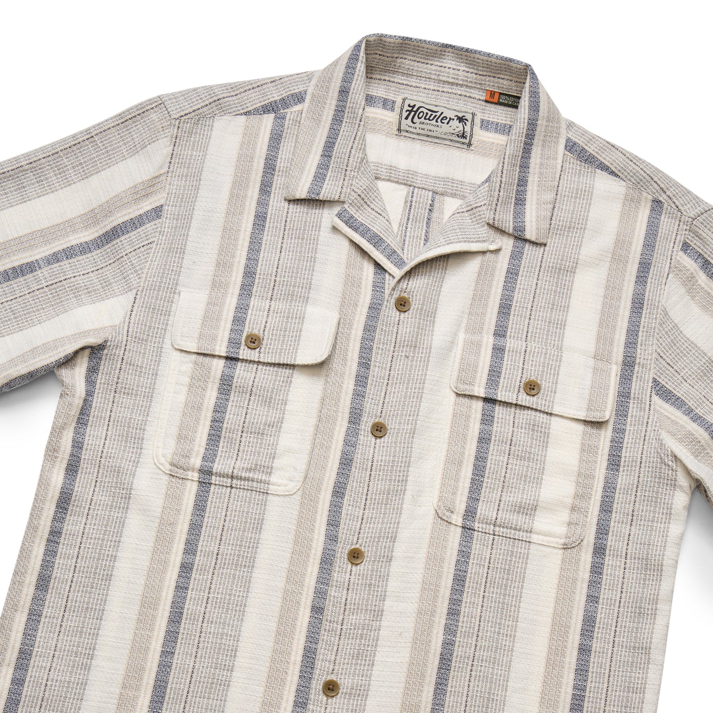 Shores Club Shirt- Old Bill Stripe/Limestone