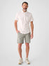 Short-Sleeve Sunwashed Knit Shirt- White