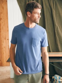 Sunwashed Pocket Tee - Blue Horizon