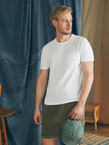 Sunwashed Pocket T-Shirt - White