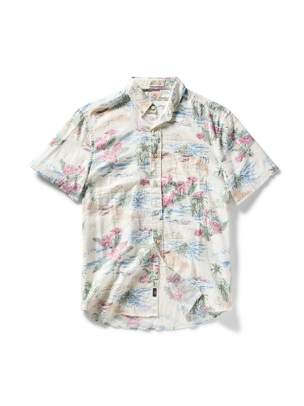 Breeze Short Sleeve Shirt- Molokai Scenic Tropical