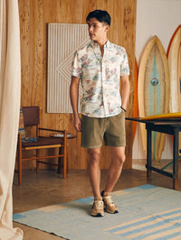 Breeze Short Sleeve Shirt- Molokai Scenic Tropical