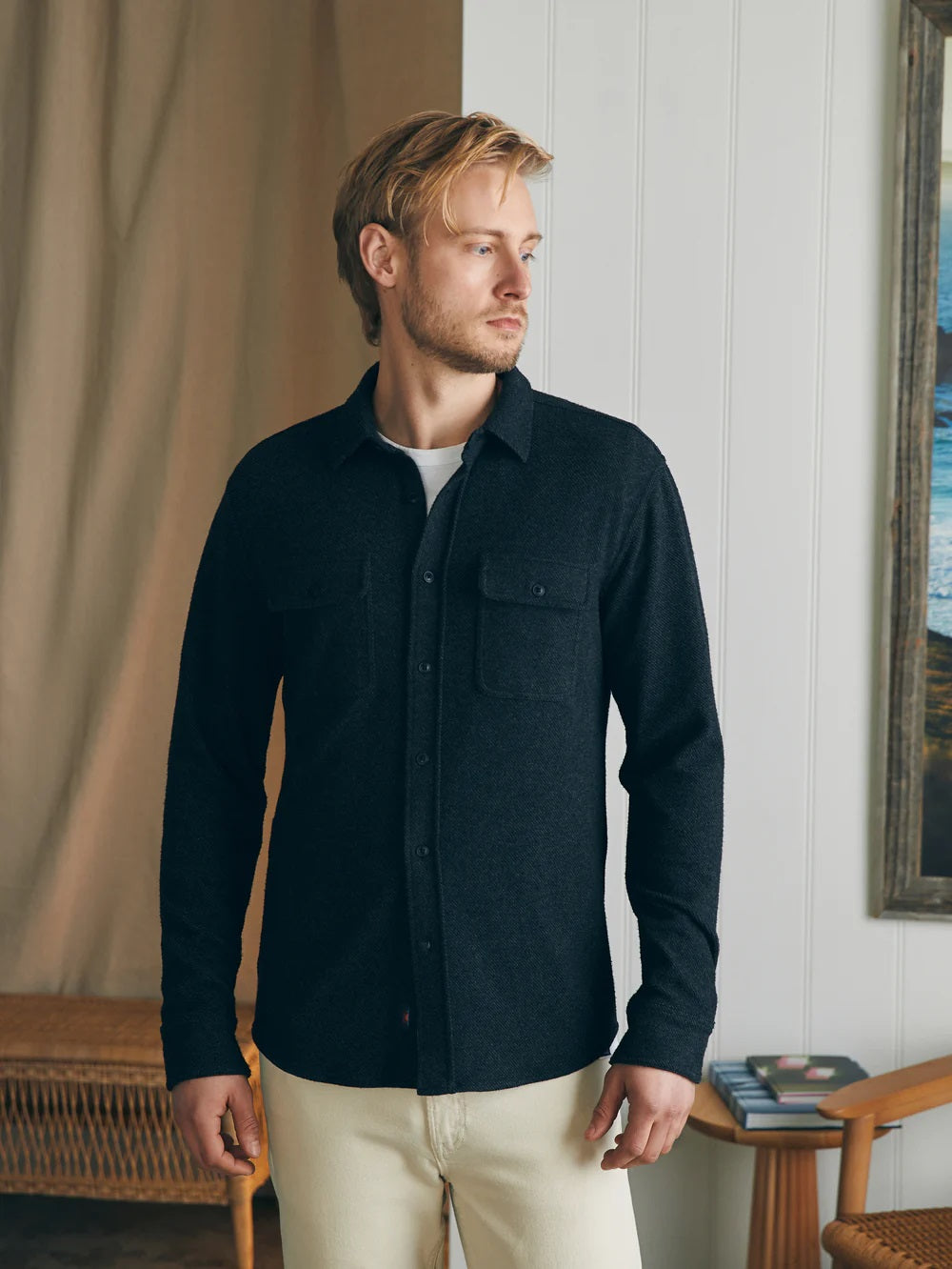 Legend Sweater Shirt- Heathered Black Twill