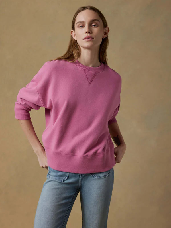 Women's High Standard Fleece Vintage Crew - Ibis Rose