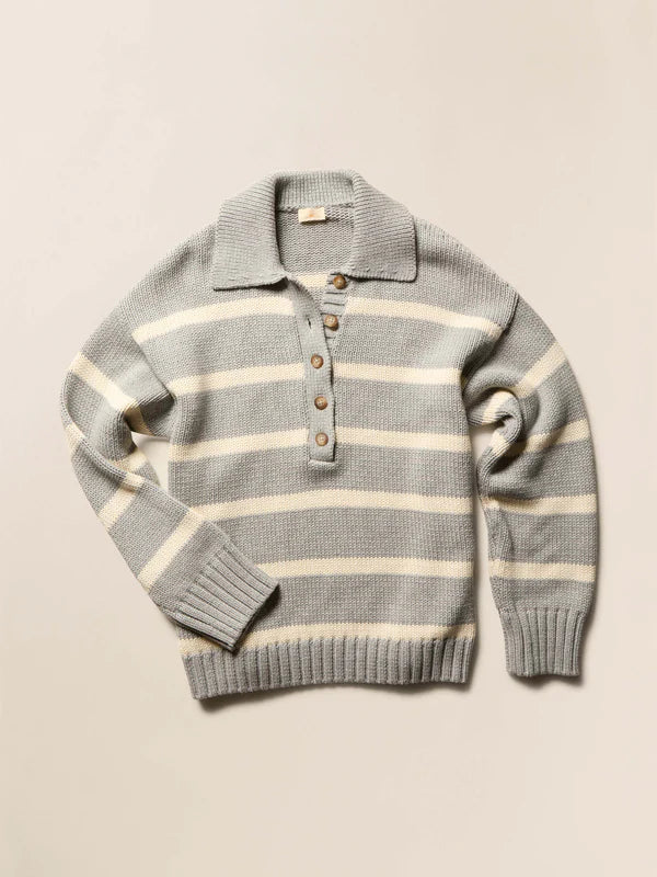 Sunwashed Cotton Polo Sweater