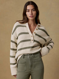 Sunwashed Cotton Polo Sweater