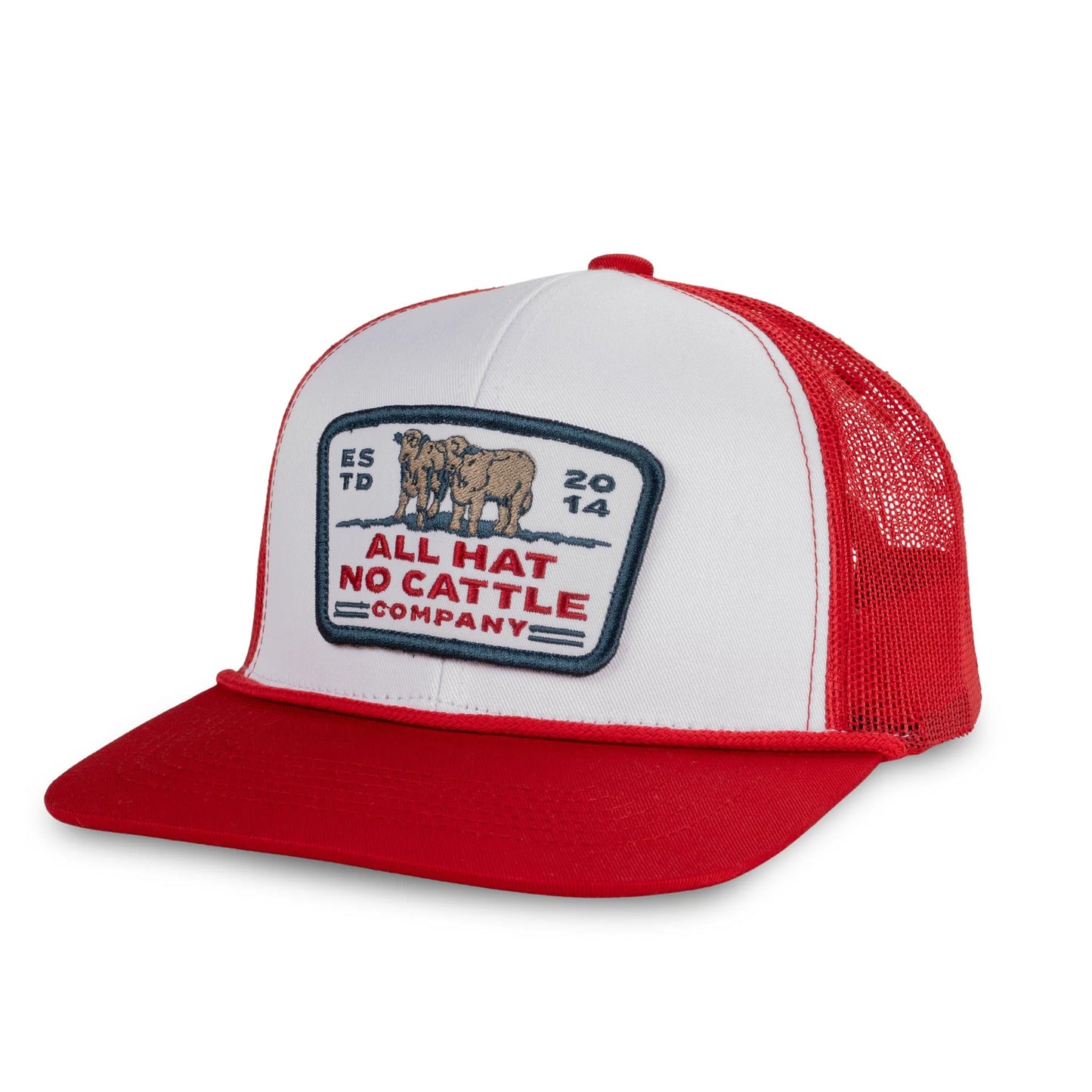 All Hat No Cattle Hat- White/Red