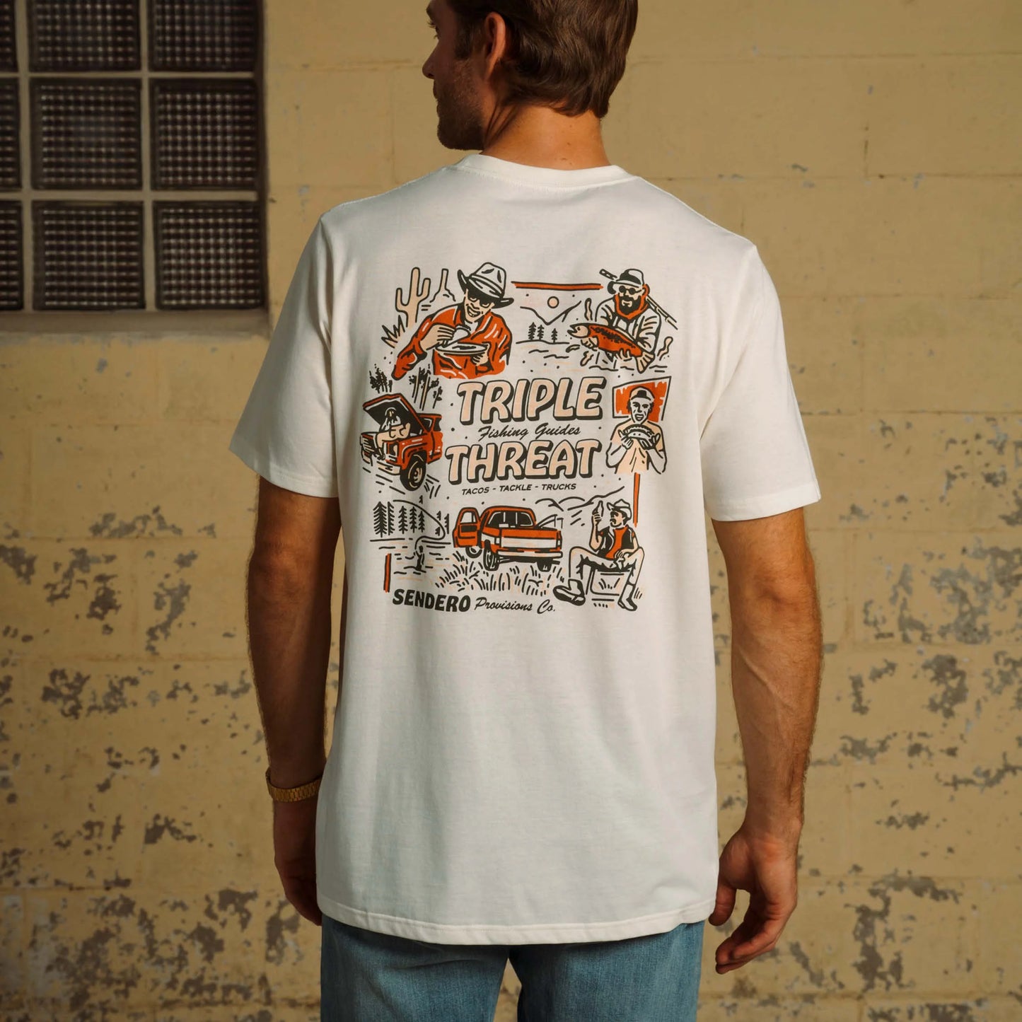 Triple Threat T-Shirt- Vintage White
