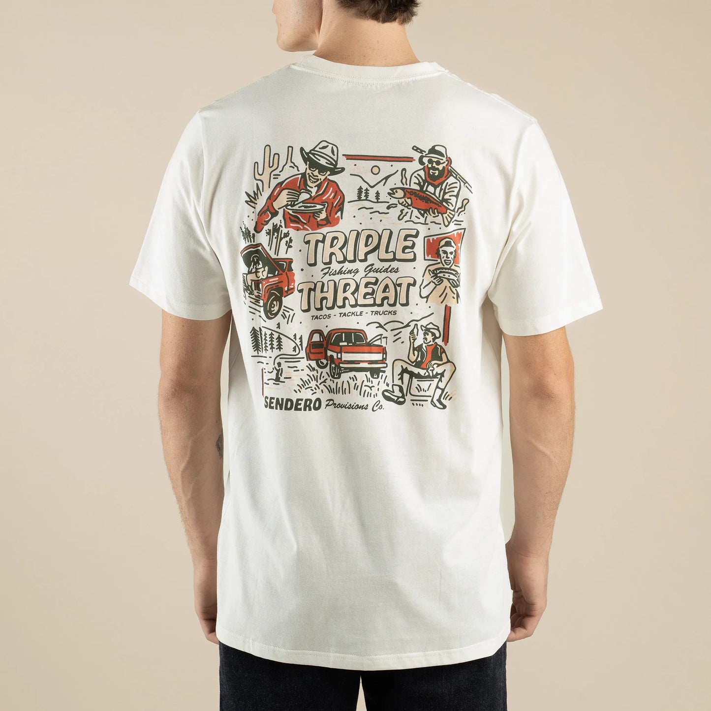 Triple Threat T-Shirt- Vintage White