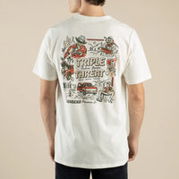 Triple Threat T-Shirt- Vintage White