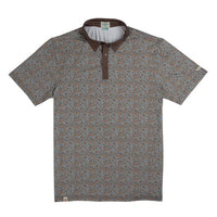 High Noon Performance Polo- Wildrose Paisley/Sky Blue