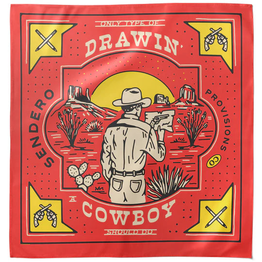 Drawin' Cowboy Bandana