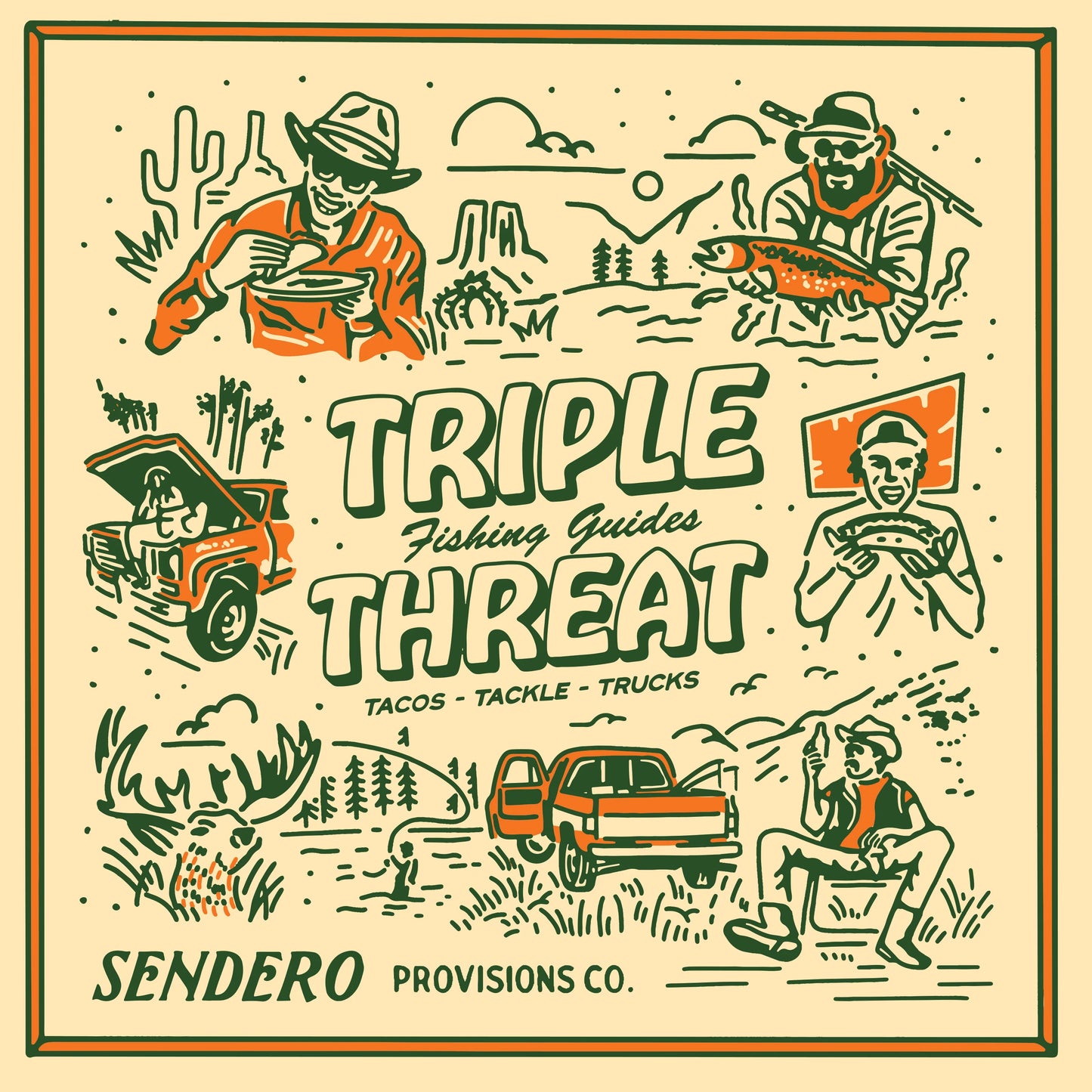 Triple Threat Bandana- Green