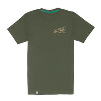 Hand Tied Flies T-Shirt- Army Green