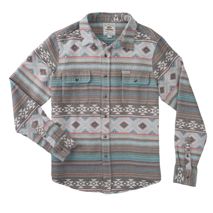 Boquillas Long Sleeve Shirt- Green/Clay