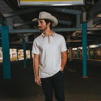 High Noon Performance Polo- Texas Rose