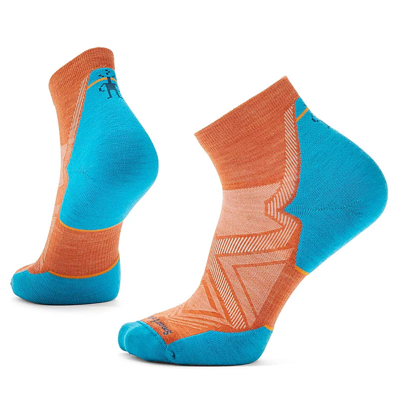 Run Targeted Cushion Ankle Socks- Orange Rust