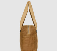 Tin Cloth Zipper Tote Bag- Dark Tan