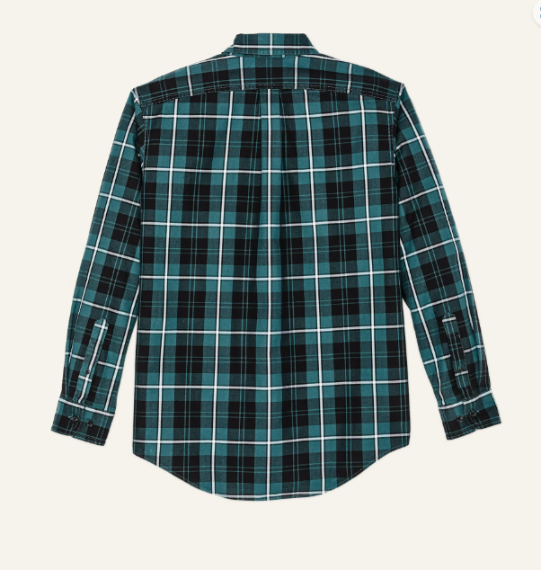 Lightweight Alaskan Guide Shirt- Petrol/Black/White Plaid