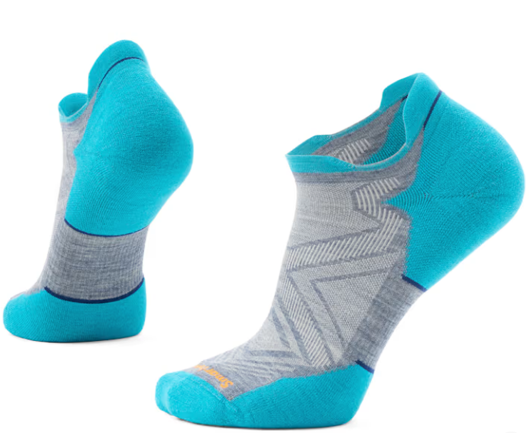 Run Targeted Cushion Low Ankle Sock- Pewter Blue