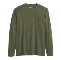 Deschutes Long Sleeve Pocket T-Shirt- Olive Heather
