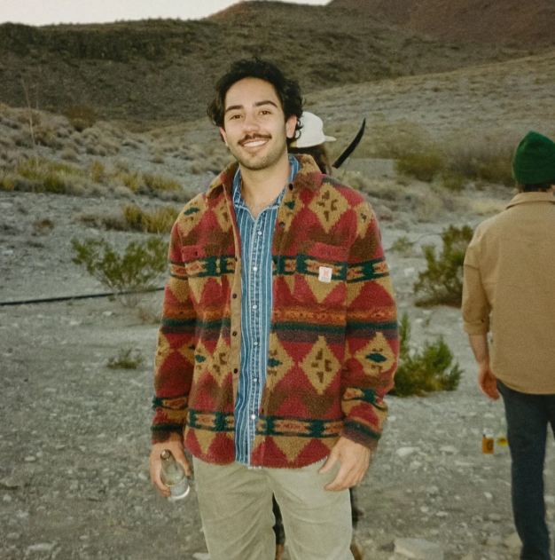 Allegheny Fleece Overshirt- Mitla Motifs/Brick