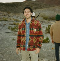 Allegheny Fleece Overshirt- Mitla Motifs/Brick