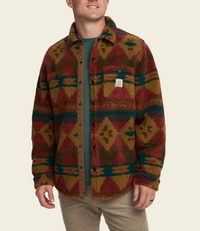 Allegheny Fleece Overshirt- Mitla Motifs/Brick
