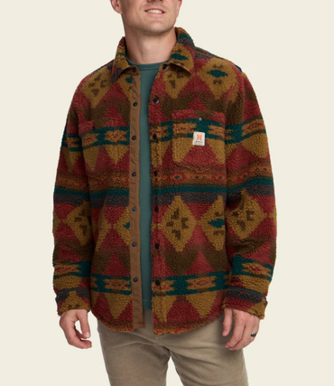 Allegheny Fleece Overshirt- Mitla Motifs/Brick