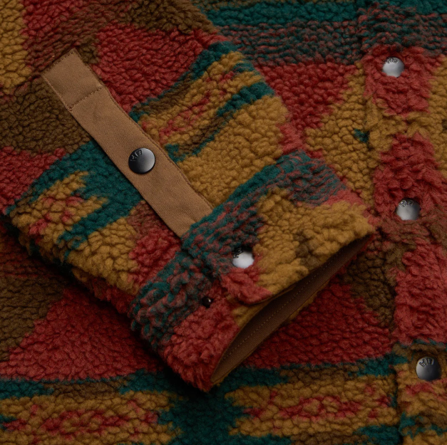 Allegheny Fleece Overshirt- Mitla Motifs/Brick