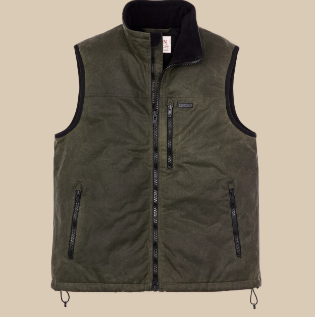 Tin Cloth Primaloft Vest- Otter Green