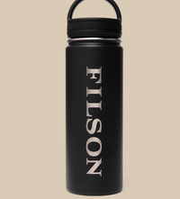Metal Water Bottle- Black/Logo