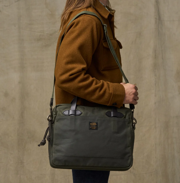 Tin Cloth Compact Briefcase - Otter Green