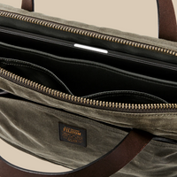 Tin Cloth Compact Briefcase - Otter Green