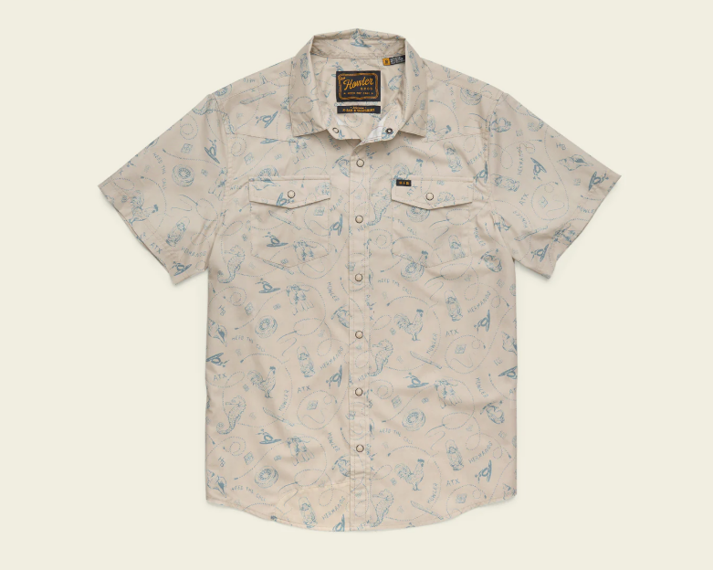 H Bar B Snapshirt- Sea Rodeo/Sand