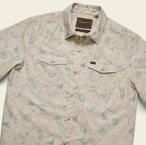 H Bar B Snapshirt- Sea Rodeo/Sand