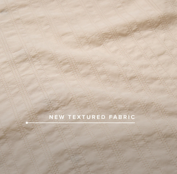 H Bar B Snapshirt- Eyelet Stripe/Off White