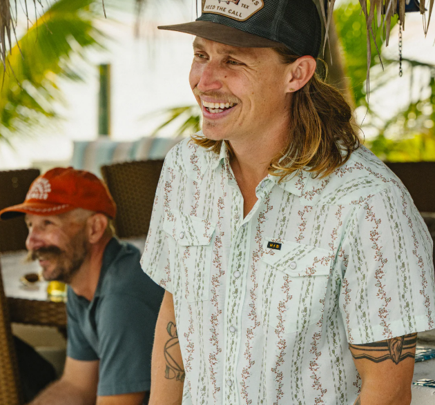 H Bar B Snapshirt- Hibiscus/Mint