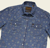 H Bar B Snapshirt- Bouquets/Washed Indigo