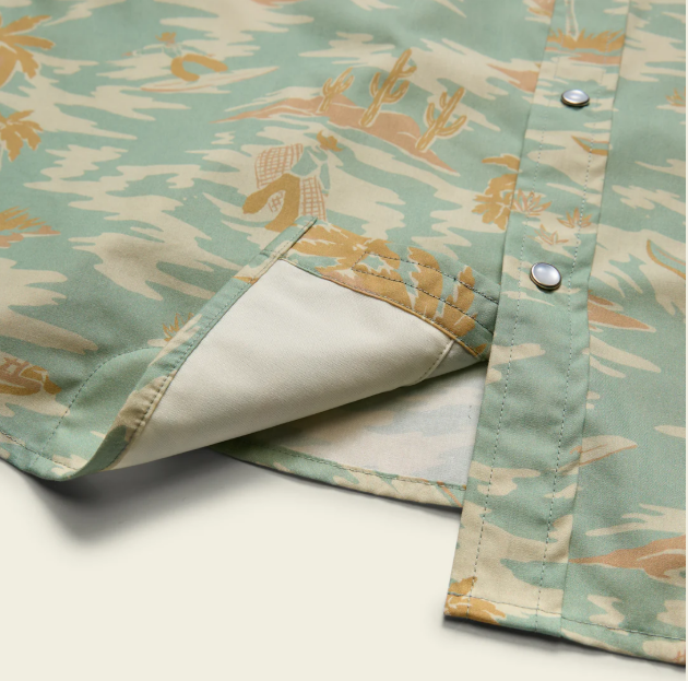 H Bar B Snapshirt- Dreamland/Seafoam
