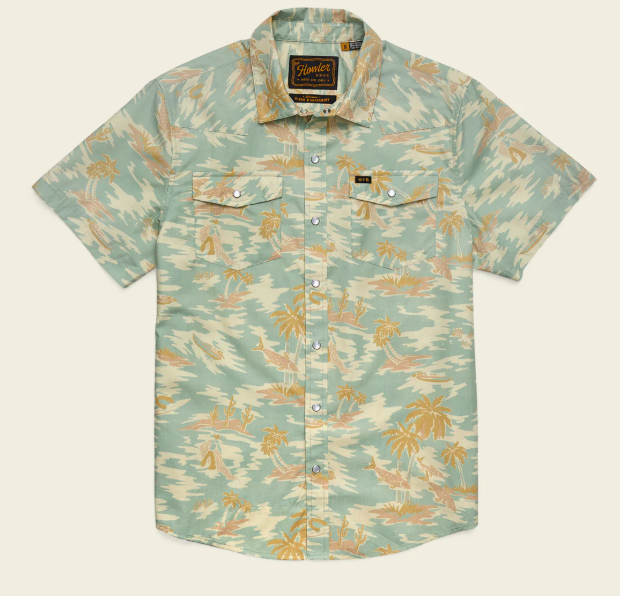 H Bar B Snapshirt- Dreamland/Seafoam
