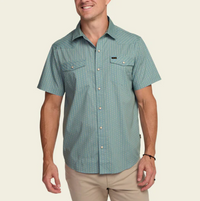 H Bar B Short Sleeve Snapshirt- Power Lines/Smoke Blue