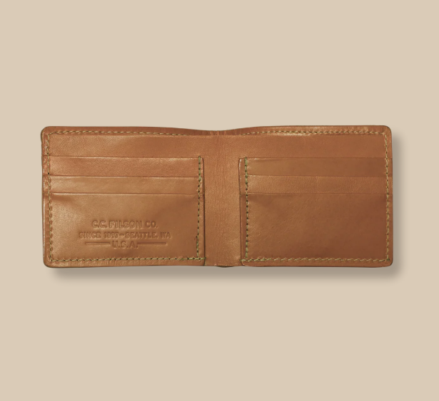 Bridle Leather Bi-Fold Wallet- Tan