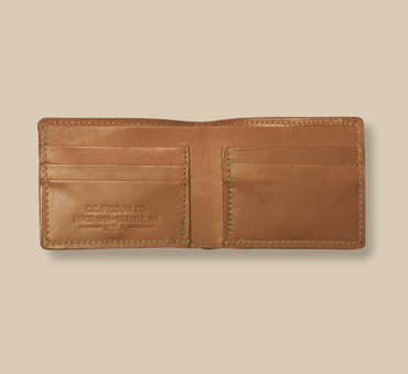 Bridle Leather Bi-Fold Wallet- Tan