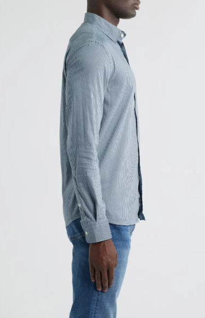The Movement Long Sleeve Shirt- Polar Blue Gingham